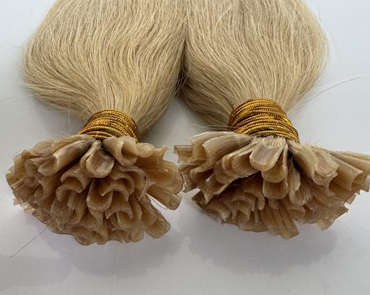 Ash Blonde #60 Straight U Tip Fusion Hair Extensions – 100% Remy Human Hair | 100g Pack | 10''–30'' | Reusable | Ships from Canada