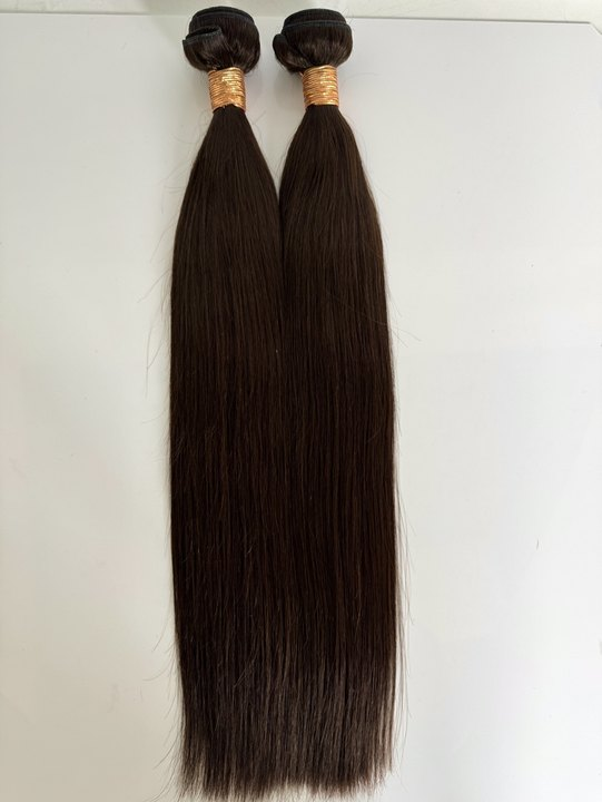 Deep Dark Brown #2 Straight Weft Hair Extensions – 100% Remy Human Hair | 100g Pack | 10''–30'' | Reusable | Ships from Canada
