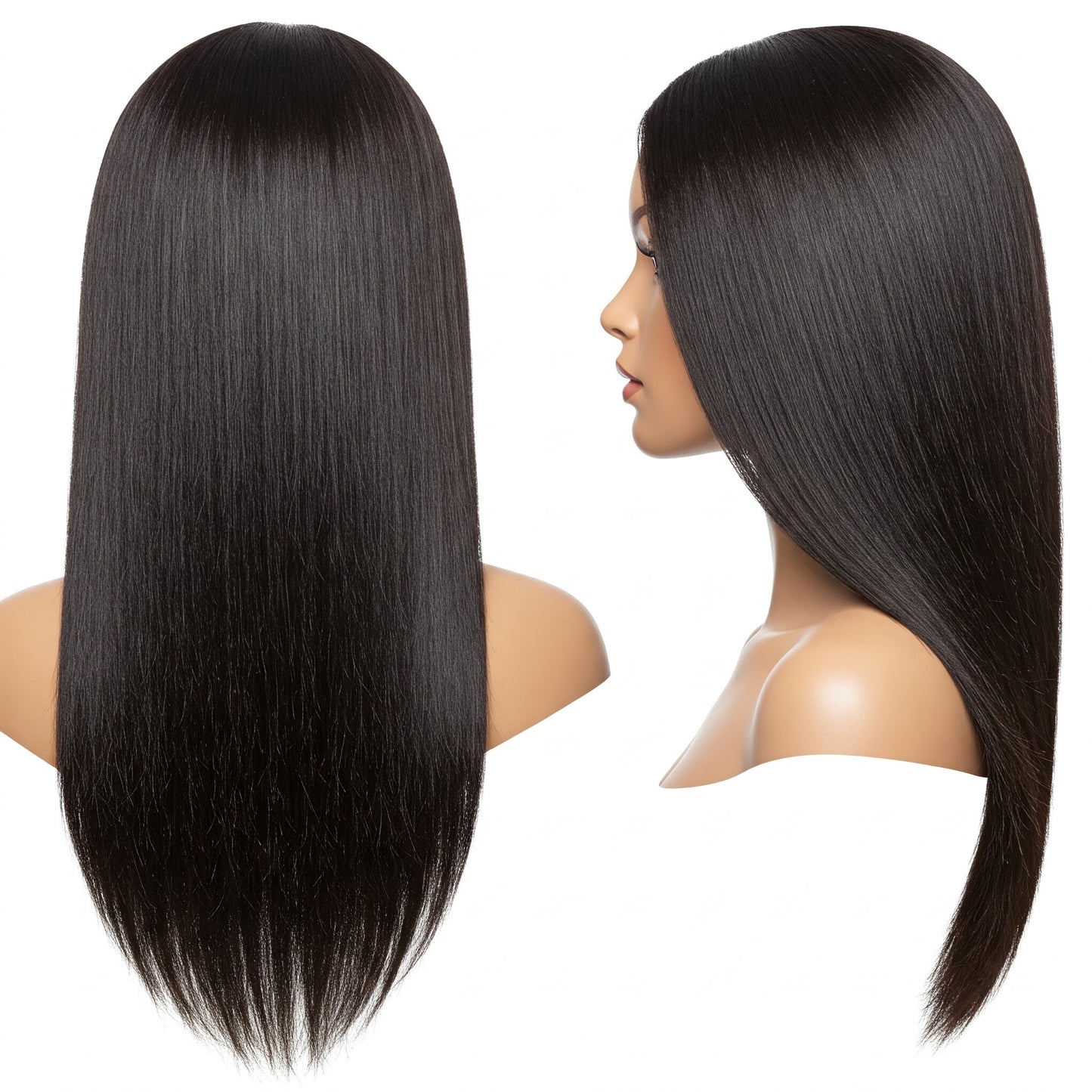 Natural Black #1B Straight Nano Beads Hair Extensions – 100% Remy Human Hair | 50g Pack (50 Strands) | Reusable | Ships from Canada