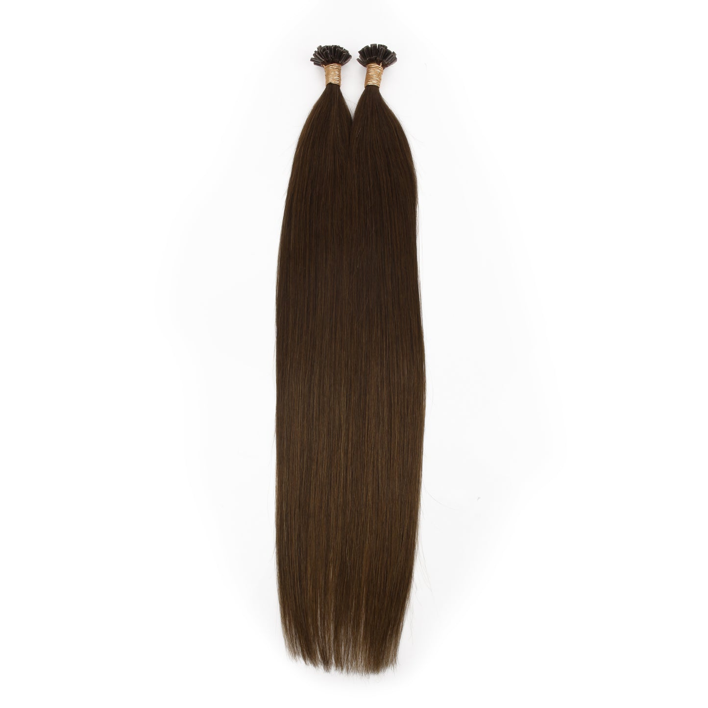 Dark Brown #4 Straight U Tip Fusion Hair Extensions – 100% Remy Human Hair | 100g Pack | 10''–30'' | Reusable | Ships from Canada