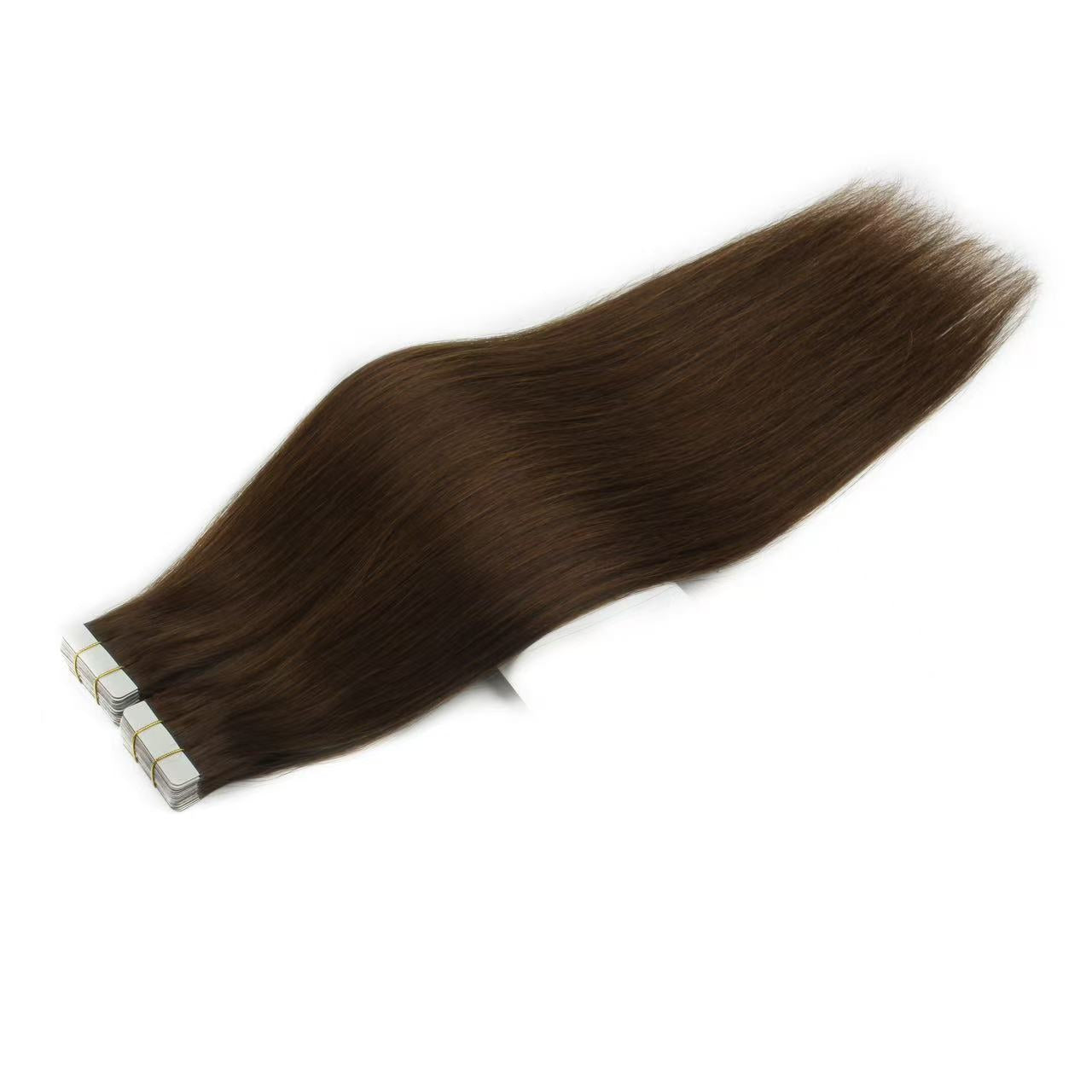 Dark Brown #4 Tape-In Hair Extensions – 100% Remy Human Hair | 50g Pack | 10''–30'' | Reusable | Ships from Canada