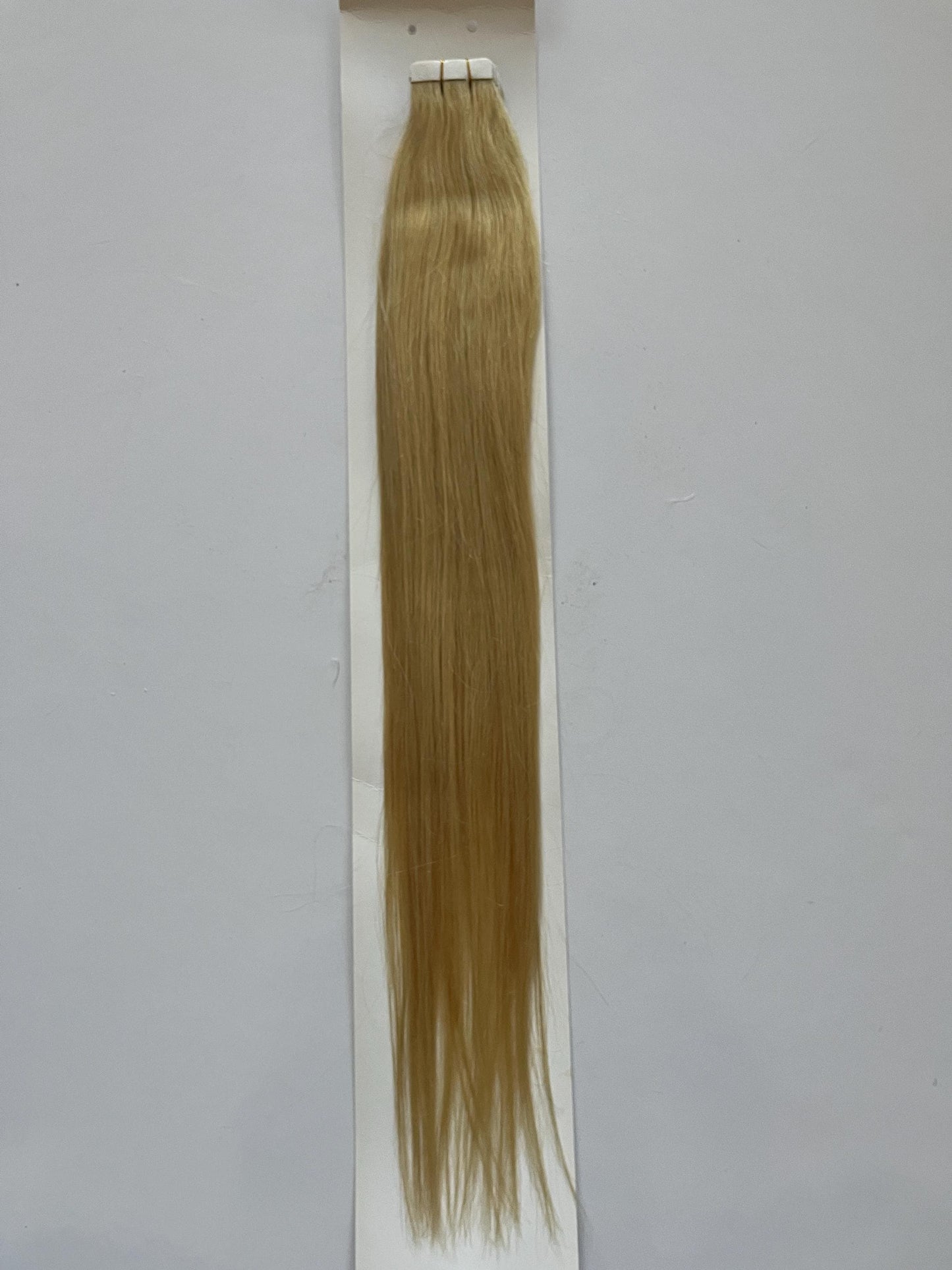 Light Blonde #60 Tape-In Hair Extensions – 100% Remy Human Hair | 20 Tapes (50g) | 10’’–30’’ | Reusable