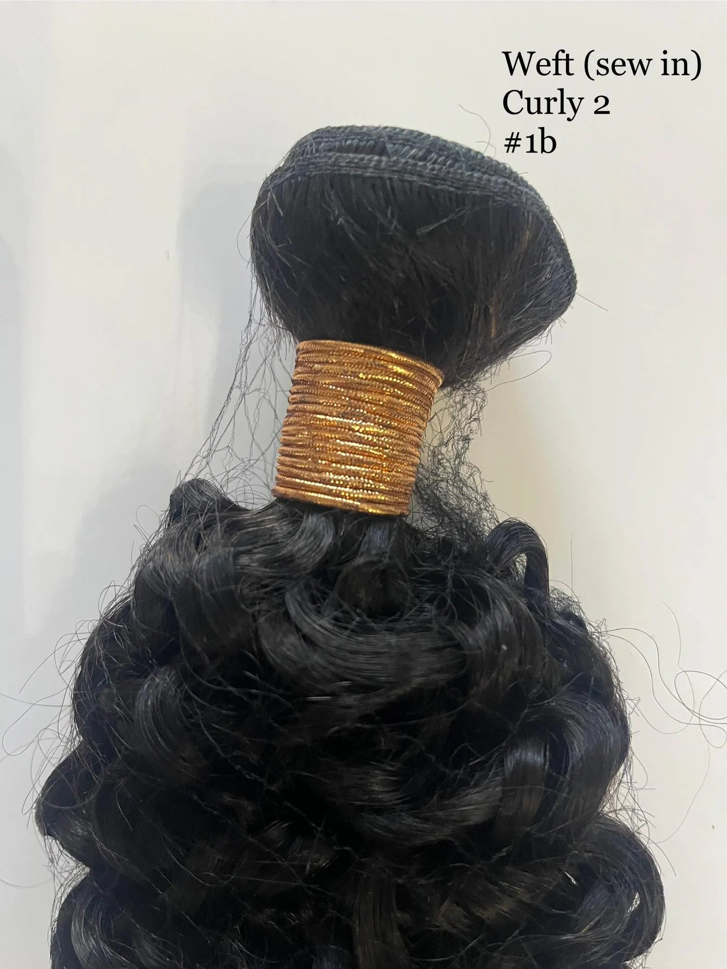 Natural Black #1B Weft Hair Extensions – Curly 2 | 100% Remy Human Hair | 100g Pack | 10''–30'' | Reusable | Ships from Canada