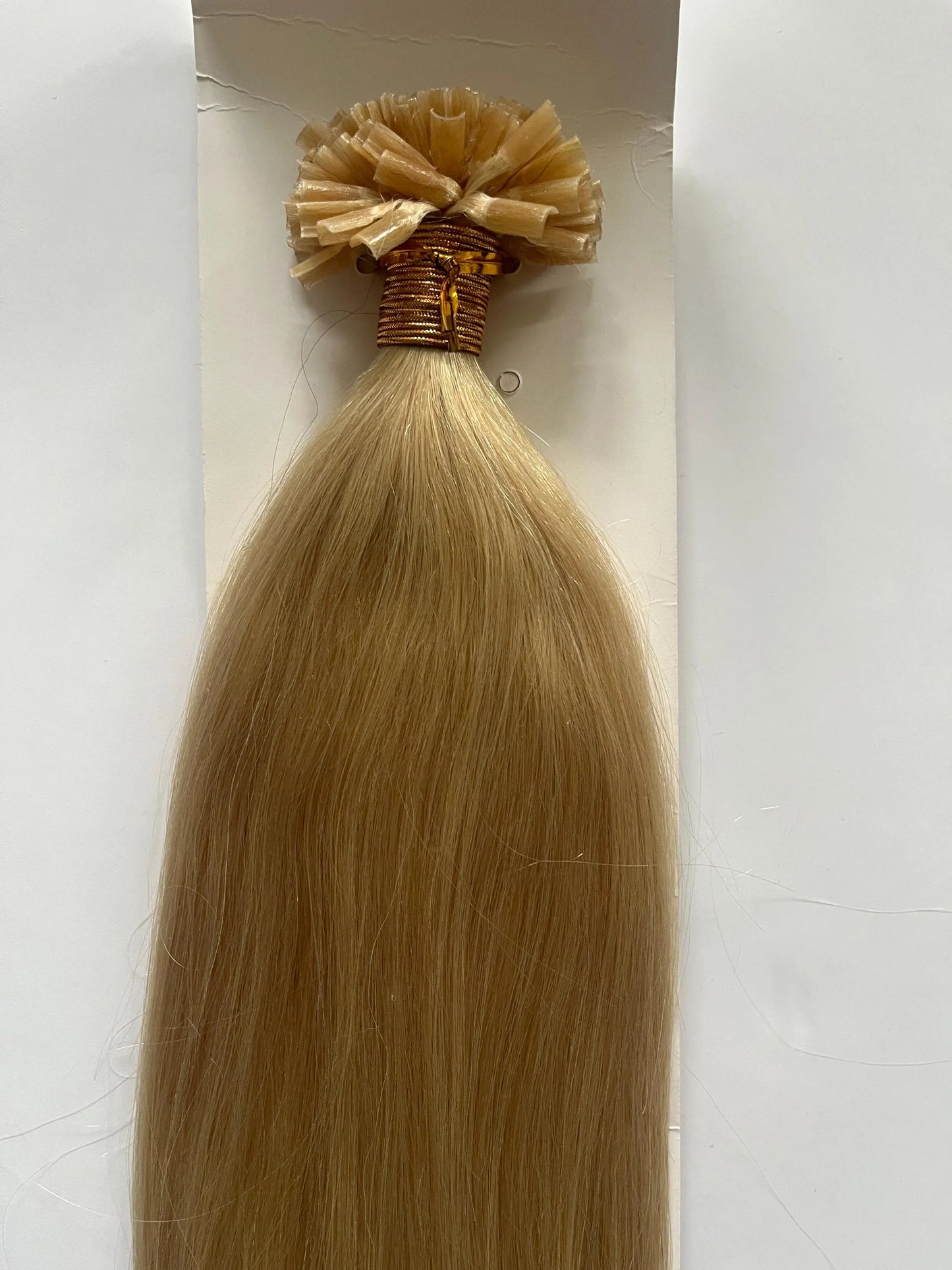Blonde #613 Straight U Tip Fusion Hair Extensions – 100% Remy Human Hair | 100g Pack | 10''–30'' | Reusable | Ships from Canada