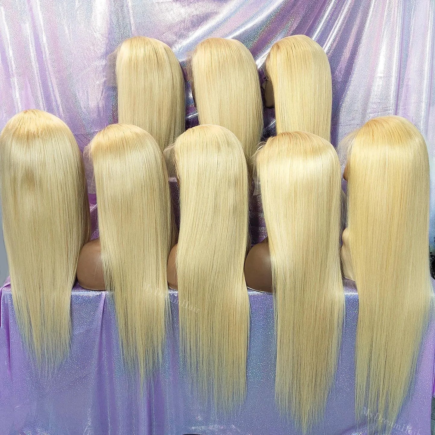13x4 Transparent Lace Wig – Golden Blonde #613 Straight | 100% Human Hair | 180% Density | Glueless | 12’’–28’’ | Bleach-Friendly