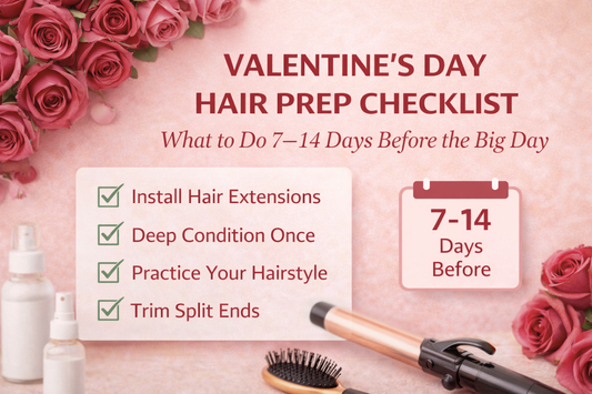🌹 Valentine’s Day Hair Prep Checklist: What to Do 7–14 Days Before the Big Day
