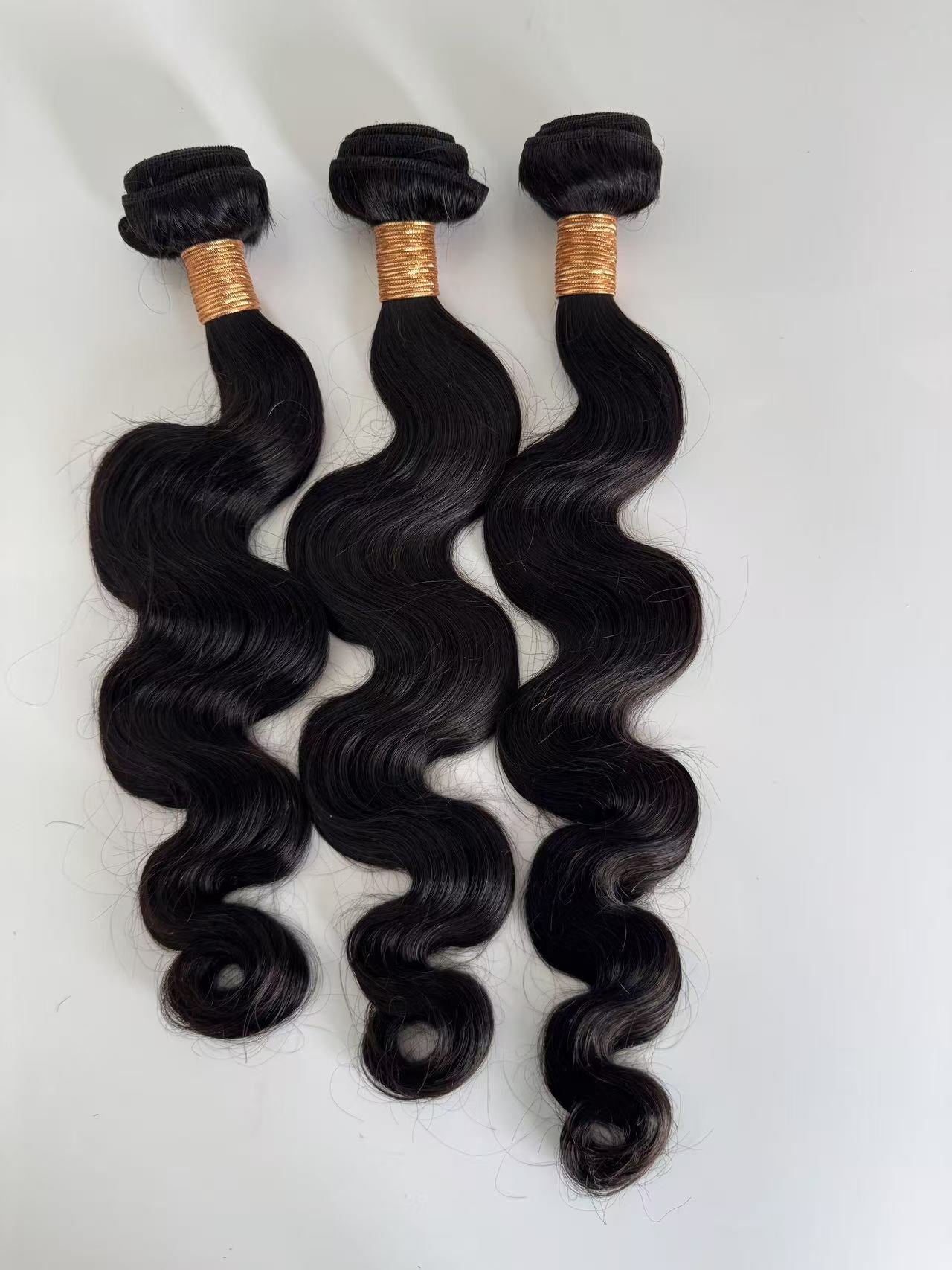 Natural Black #1B Weft Hair Extensions – Body Wave | 100% Remy Human Hair | 100g Pack | 10''–30'' | Reusable | Ships from Canada