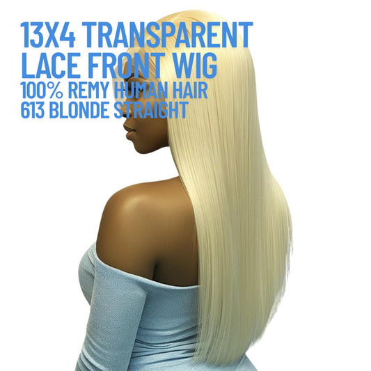 golden blonde 613 straight lace wig transparent lace human hair CND Dream House