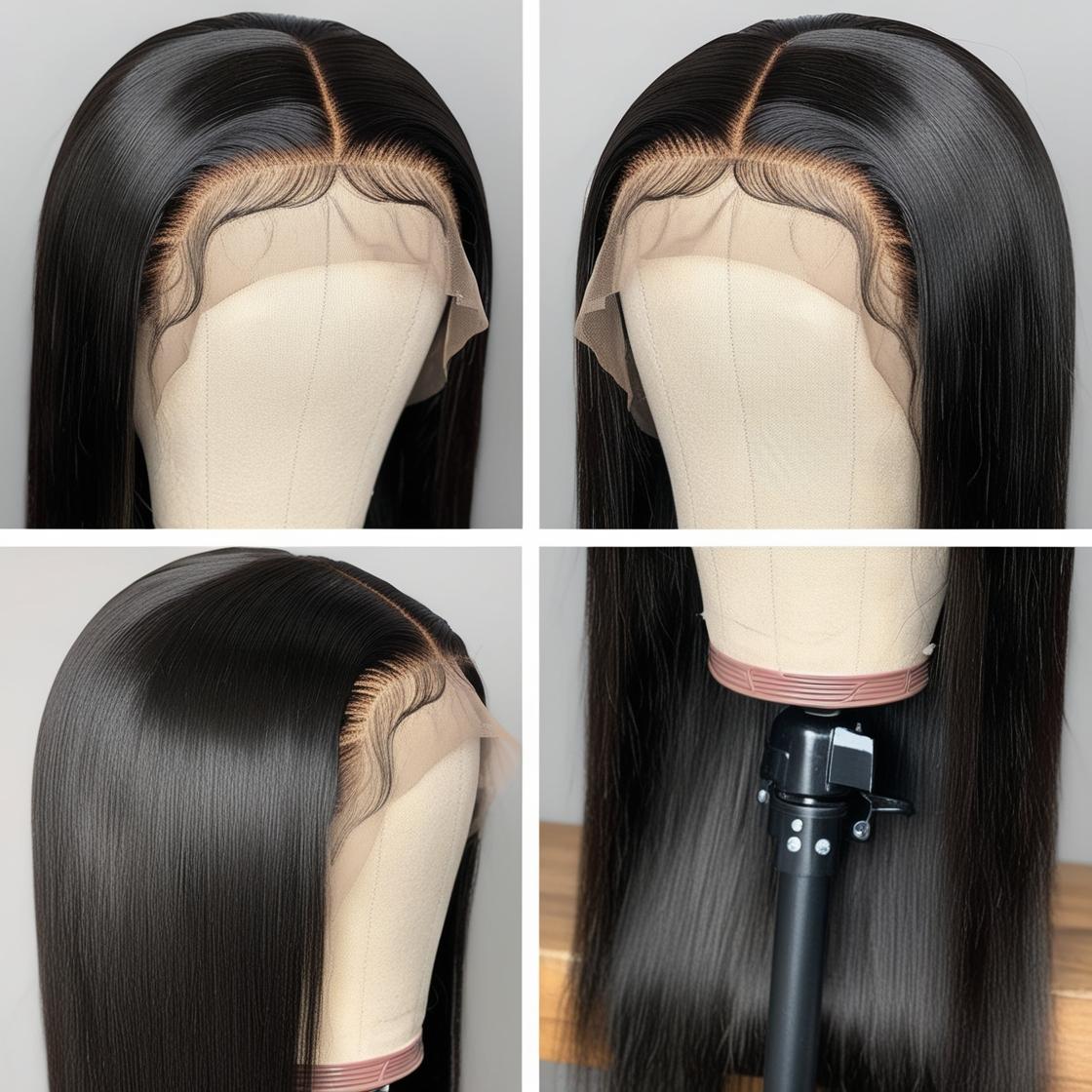 Natural Black #1B Straight Lace Frontal – 13x4 & 13x6 Transparent Lace | 100% Remy Human Hair | 12''–22'' | Seamless Hairline | Ships from Canada