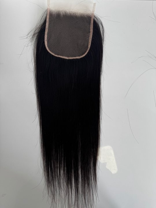 Natural Black #1B Straight Lace Closure – 4x4 | 5x5 | 6x6 Transparent Lace | 100% Remy Human Hair | 10''–30'' | Freestyle Parting | Ships from Canada