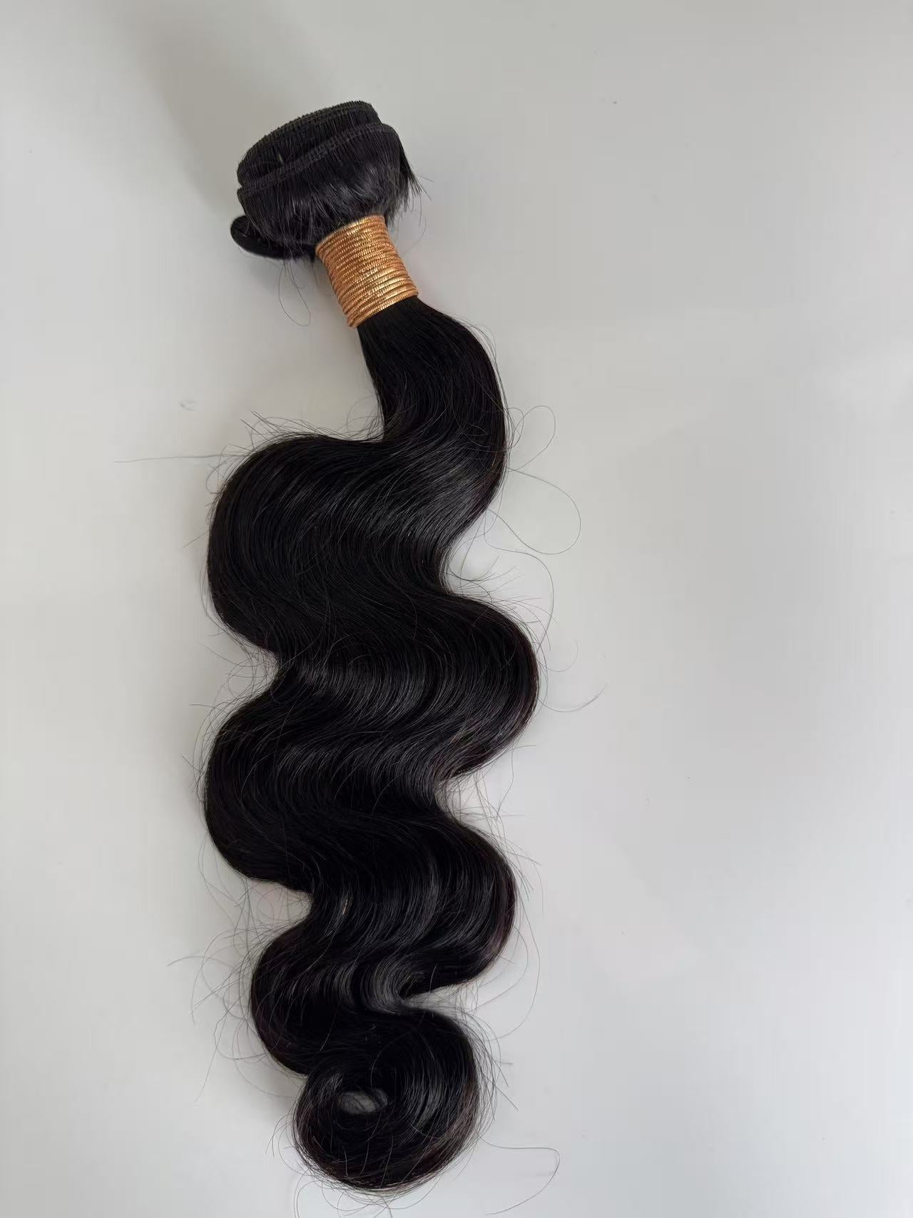 Natural Black #1B Weft Hair Extensions – Body Wave | 100% Remy Human Hair | 100g Pack | 10''–30'' | Reusable | Ships from Canada