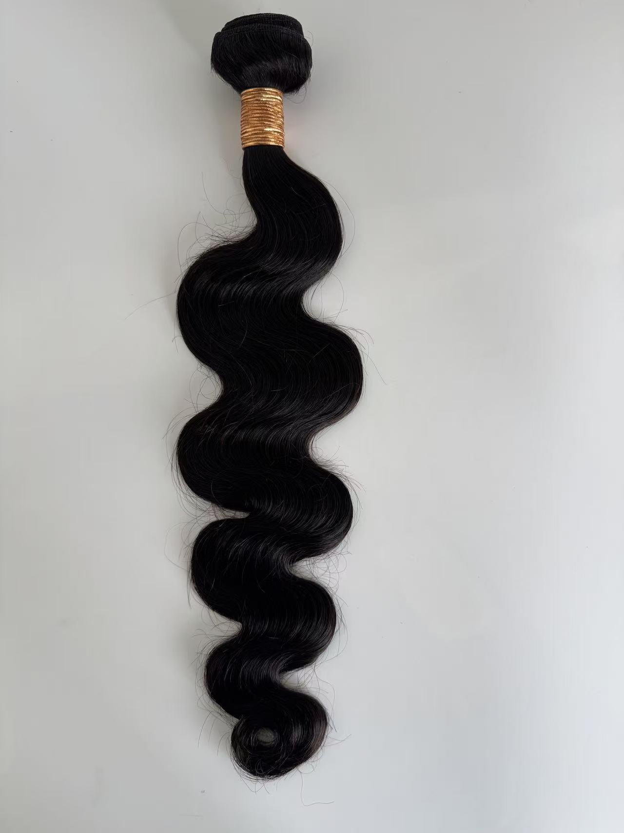 Natural Black #1B Weft Hair Extensions – Body Wave | 100% Remy Human Hair | 100g Pack | 10''–30'' | Reusable | Ships from Canada