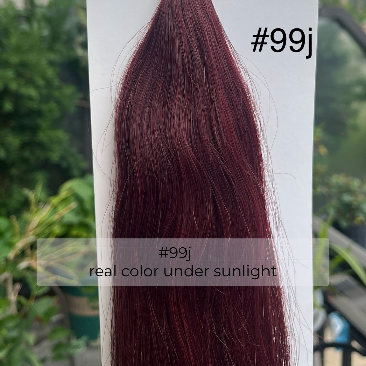 Burgundy Wine #99J Straight Nano Beads Hair Extensions – 100% Remy Human Hair | 50g Pack (50 Strands) | Reusable | Nano-Tip