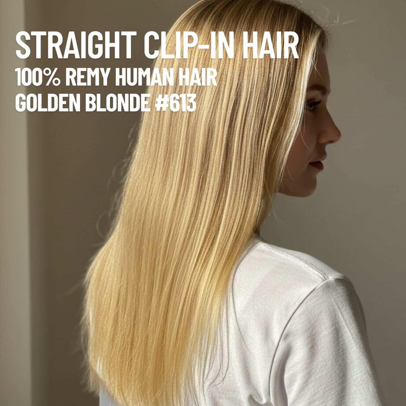 golden blonde 613 straight clip in hair extensions remy human hair CND Dream House