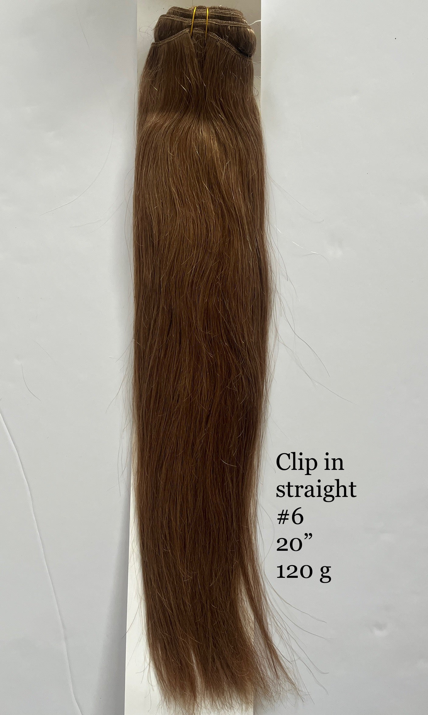 Chestnut Brown #6 Straight Clip-In Hair Extensions – 100% Remy Human Hair | 100g/120g Pack | 10''–30'' | 8pcs, 18 Clips | Reusable | Ships from Canada
