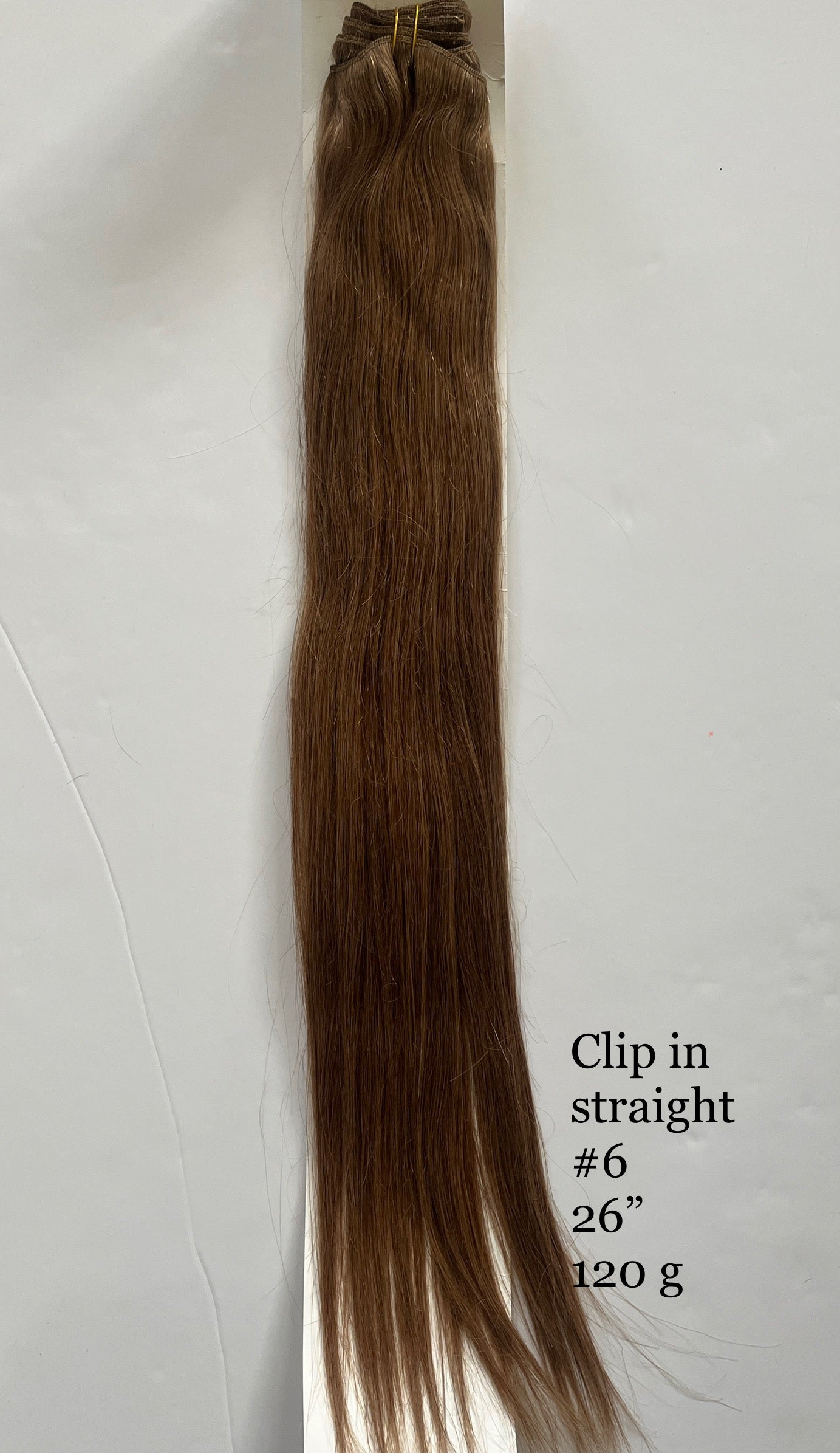 Chestnut Brown #6 Straight Clip-In Hair Extensions – 100% Remy Human Hair | 100g/120g Pack | 10''–30'' | 8pcs, 18 Clips | Reusable | Ships from Canada