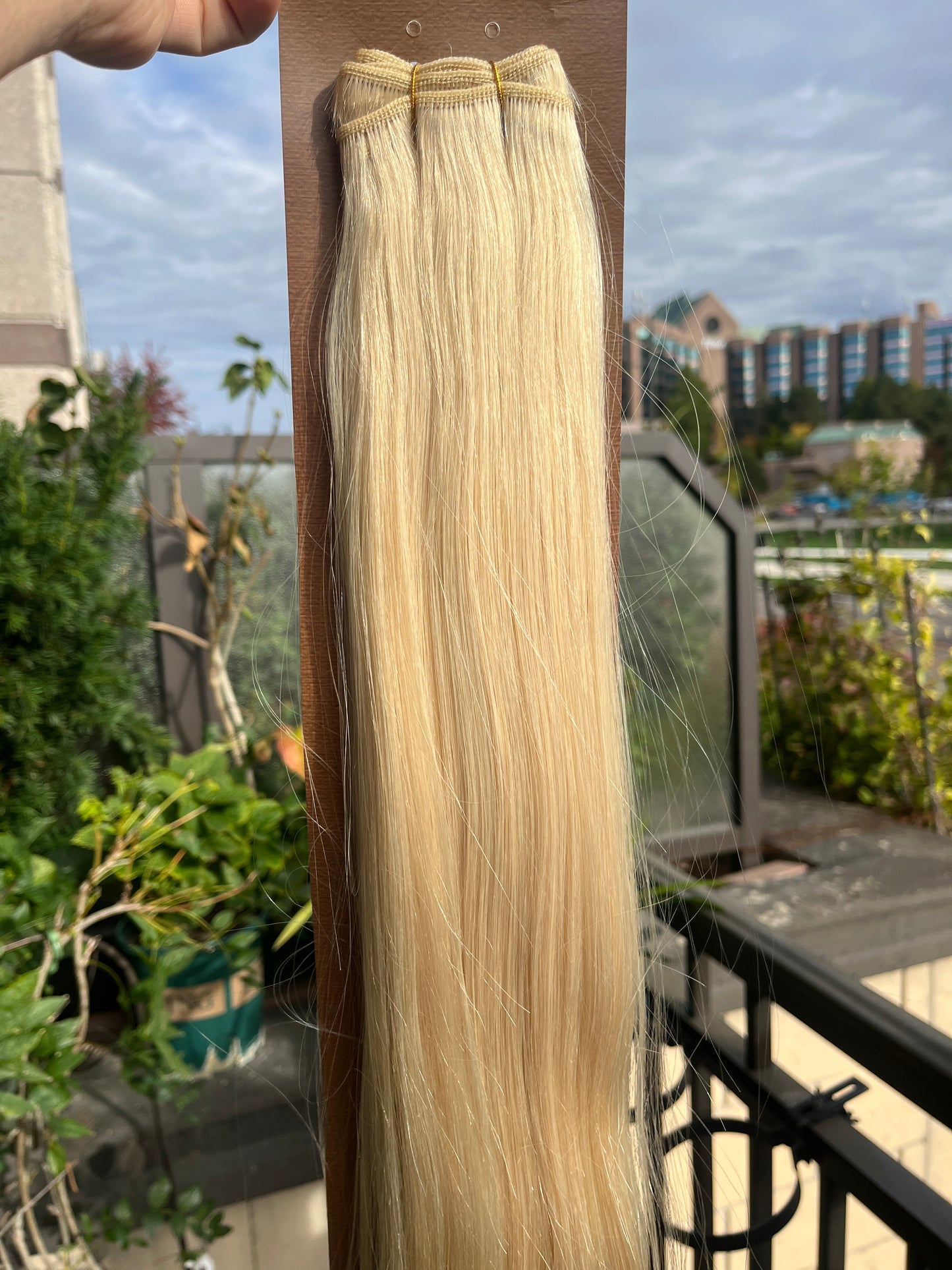 Premium Double Drawn Golden Blonde #613 Straight Weft Hair Extensions – 100% Remy Human Hair | 100g Bundle | 22’’ | Thick Ends | Sew-In & Professional Use