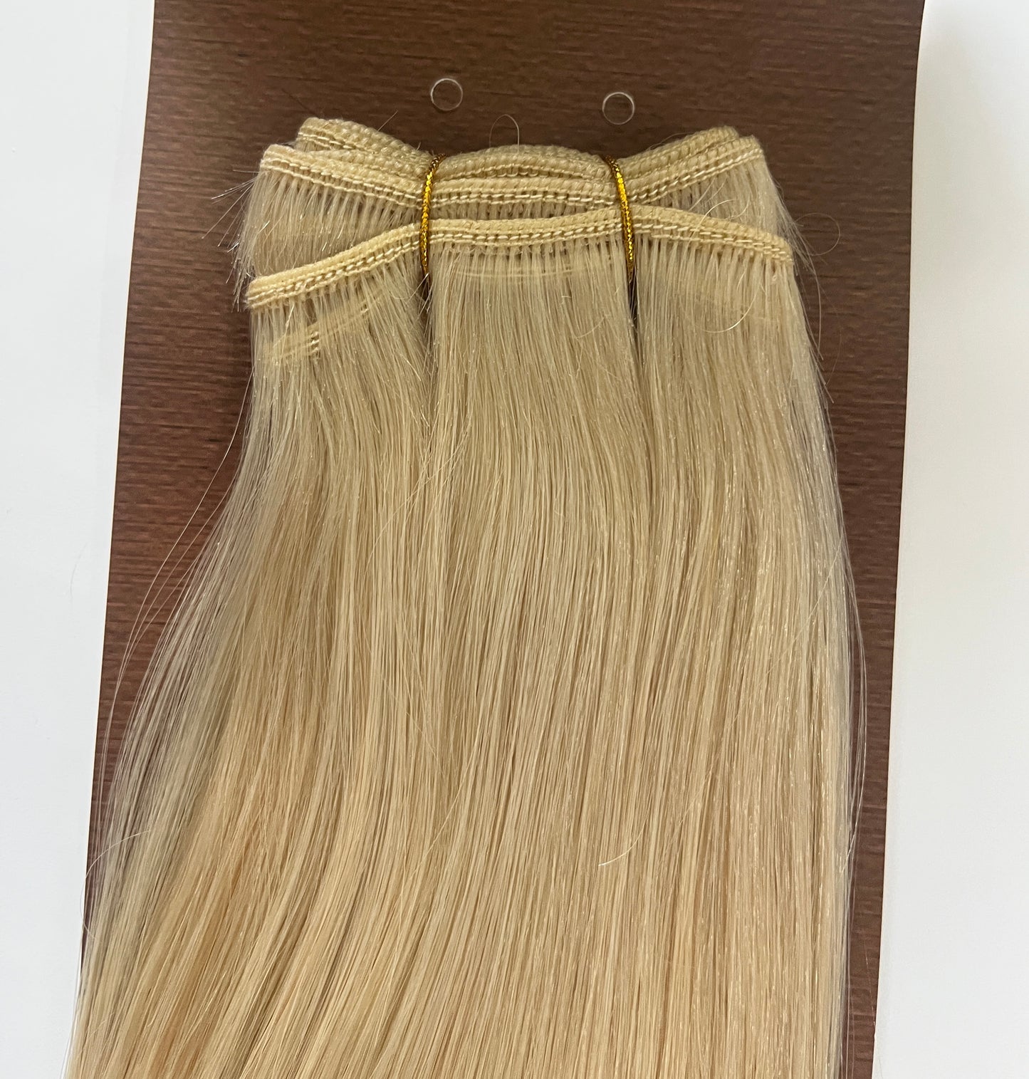 Premium Double Drawn Golden Blonde #613 Straight Weft Hair Extensions – 100% Remy Human Hair | 100g Bundle | 22’’ | Thick Ends | Sew-In & Professional Use