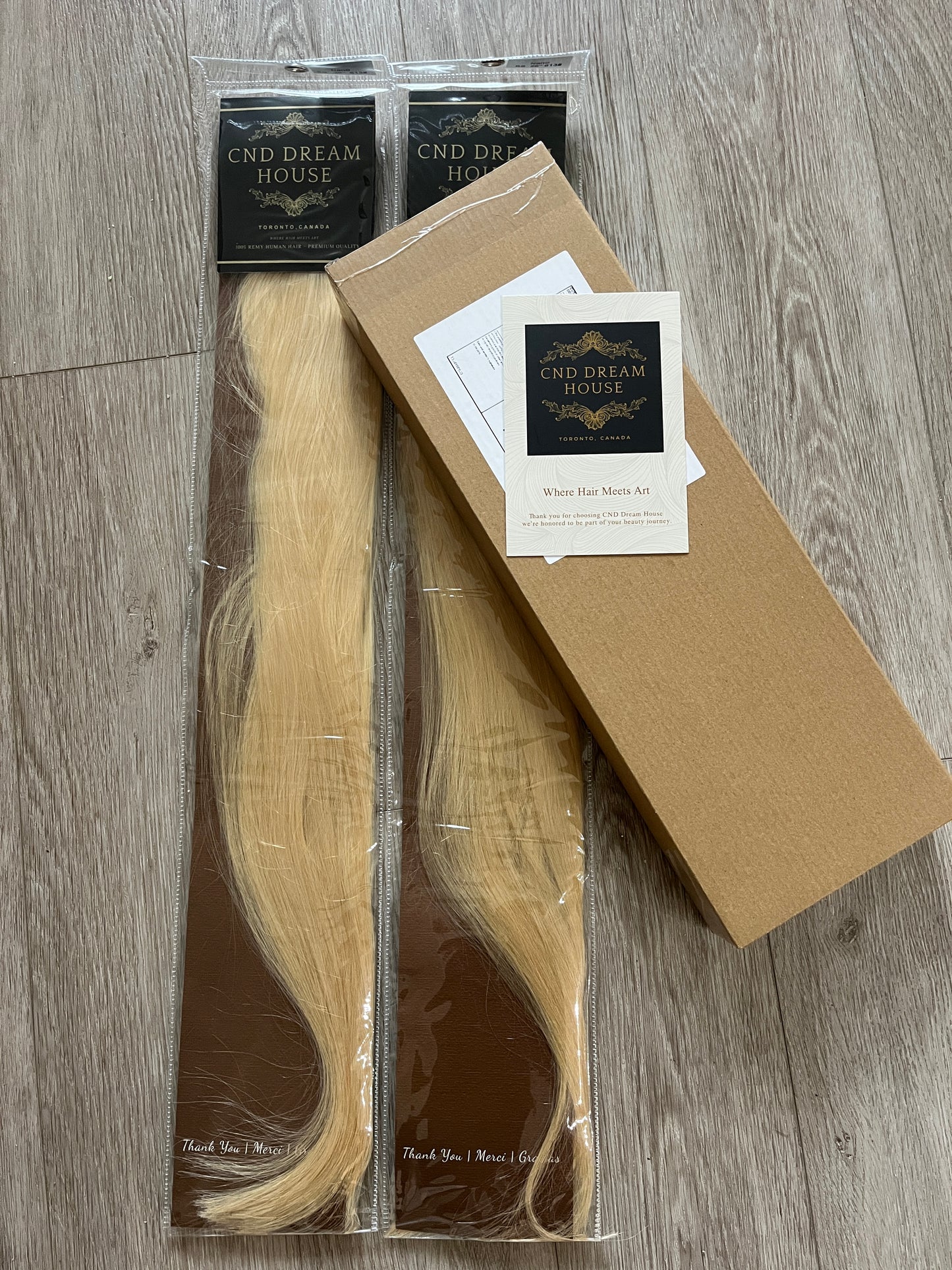Premium Double Drawn Golden Blonde #613 Straight Weft Hair Extensions – 100% Remy Human Hair | 100g Bundle | 22’’ | Thick Ends | Sew-In & Professional Use