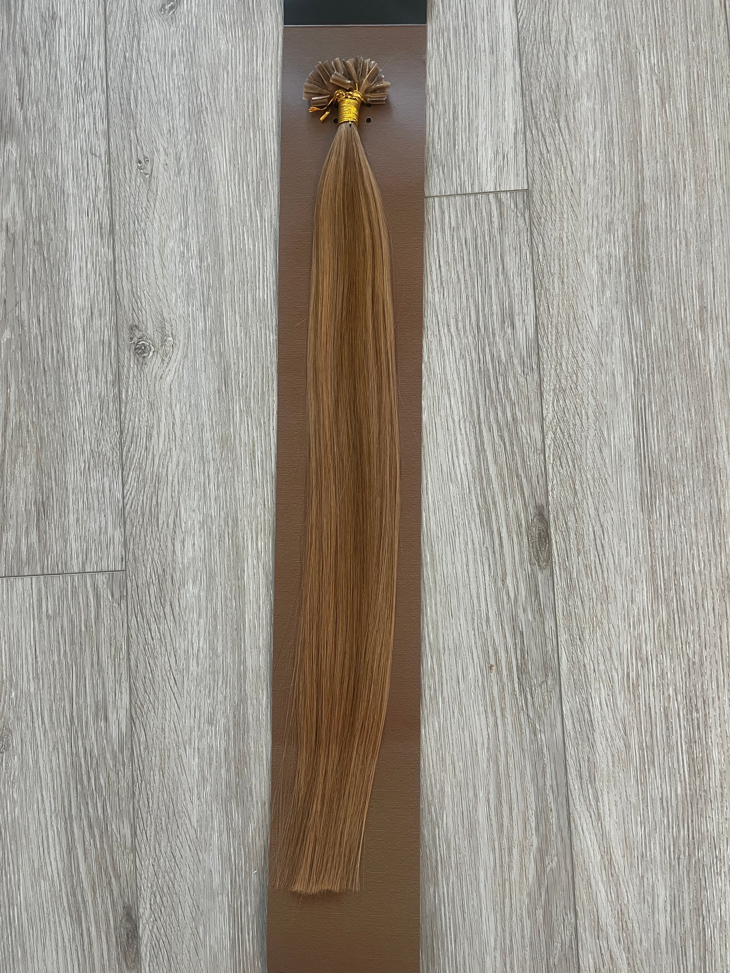 Premium Double Drawn Light Brown to Honey Blonde Highlight U-Tip Fusion Hair – 100% Remy Human Hair #6/#16 (30/70)  | 50g Pack | 20’’ | Thick Ends | Reusable