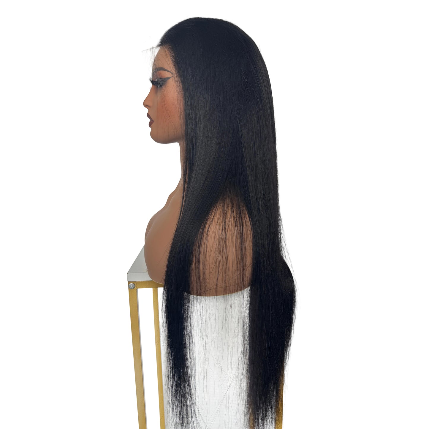 13x4 Transparent Lace Wig – Natural Black Straight | 180% Density Human Hair | Glueless & Bleach-Friendly | Canada Ship