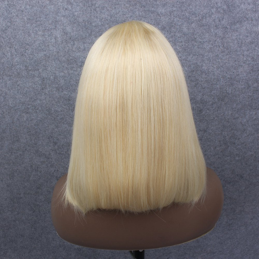 13x4 Transparent Lace Bob Wig – Straight | 100% Human Hair | Natural Black & #613 | 12’’–14’’