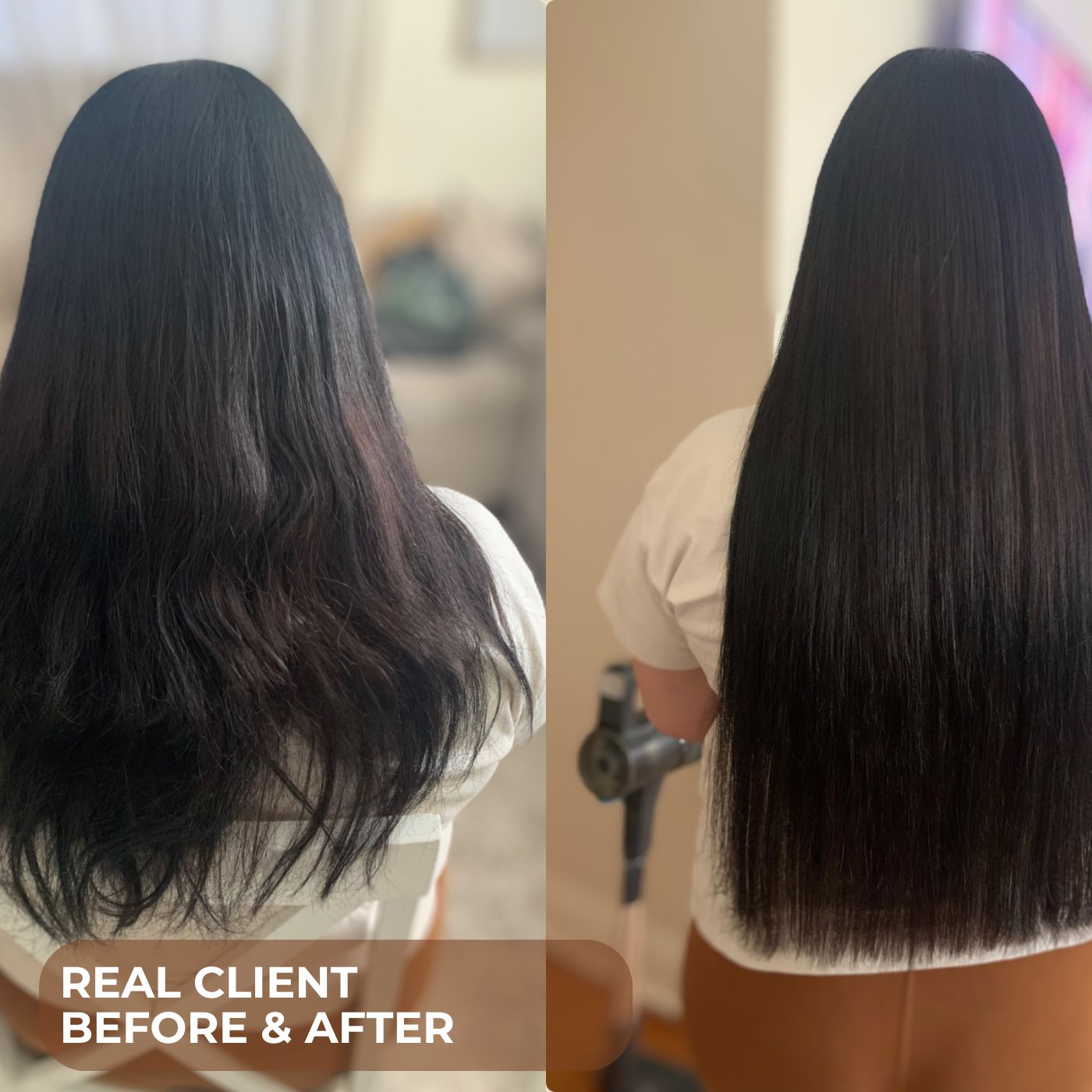 Natural Black #1B Tape-In Hair Extensions – Seamless Blend, Full Volume, Salon Quality