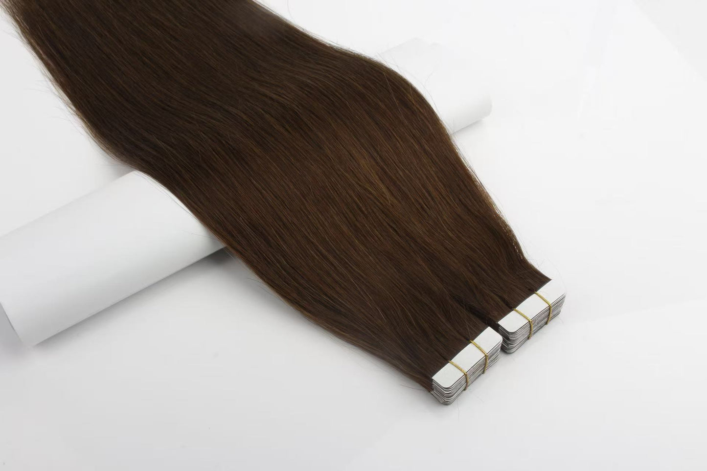 Dark Brown #4 Tape-In Hair Extensions – 100% Remy Human Hair | 50g Pack | 10''–30'' | Reusable | Ships from Canada