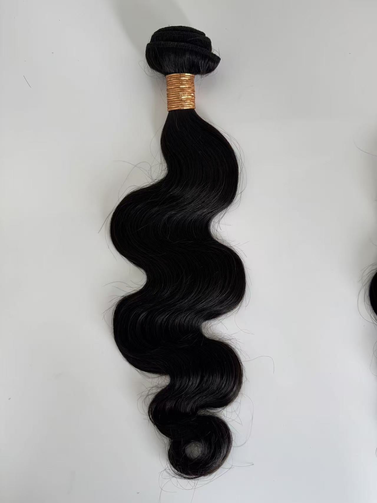 Natural Black #1B Weft Hair Extensions – Body Wave | 100% Remy Human Hair | 100g Pack | 10''–30'' | Reusable | Ships from Canada