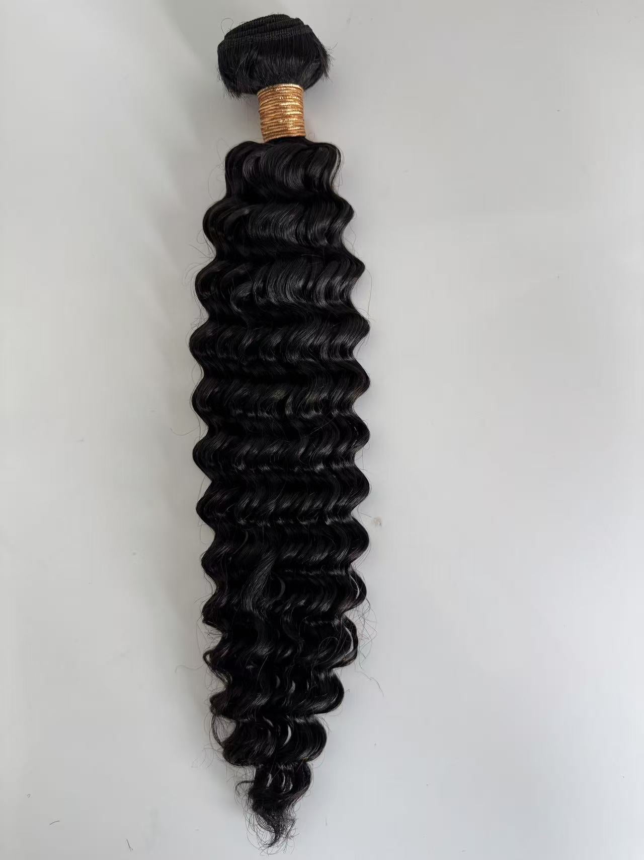 Natural Black #1B Weft Hair Extensions – Deep Curly | 100% Remy Human Hair | 100g Pack | 10''–30'' | Reusable | Ships from Canada