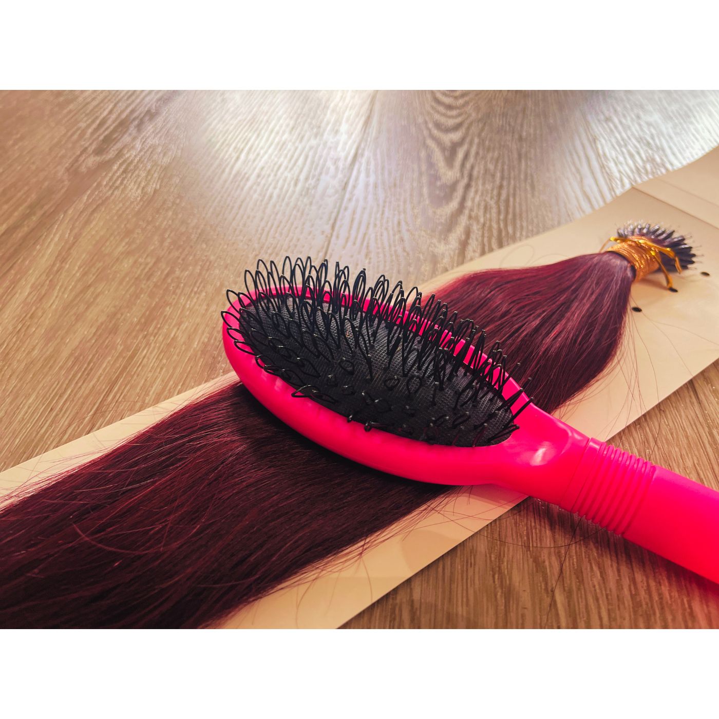 Detangling Hair Brush – Pink Handle with Flexible Bristles | Gentle on Scalp | Ideal for Wet & Dry Hair