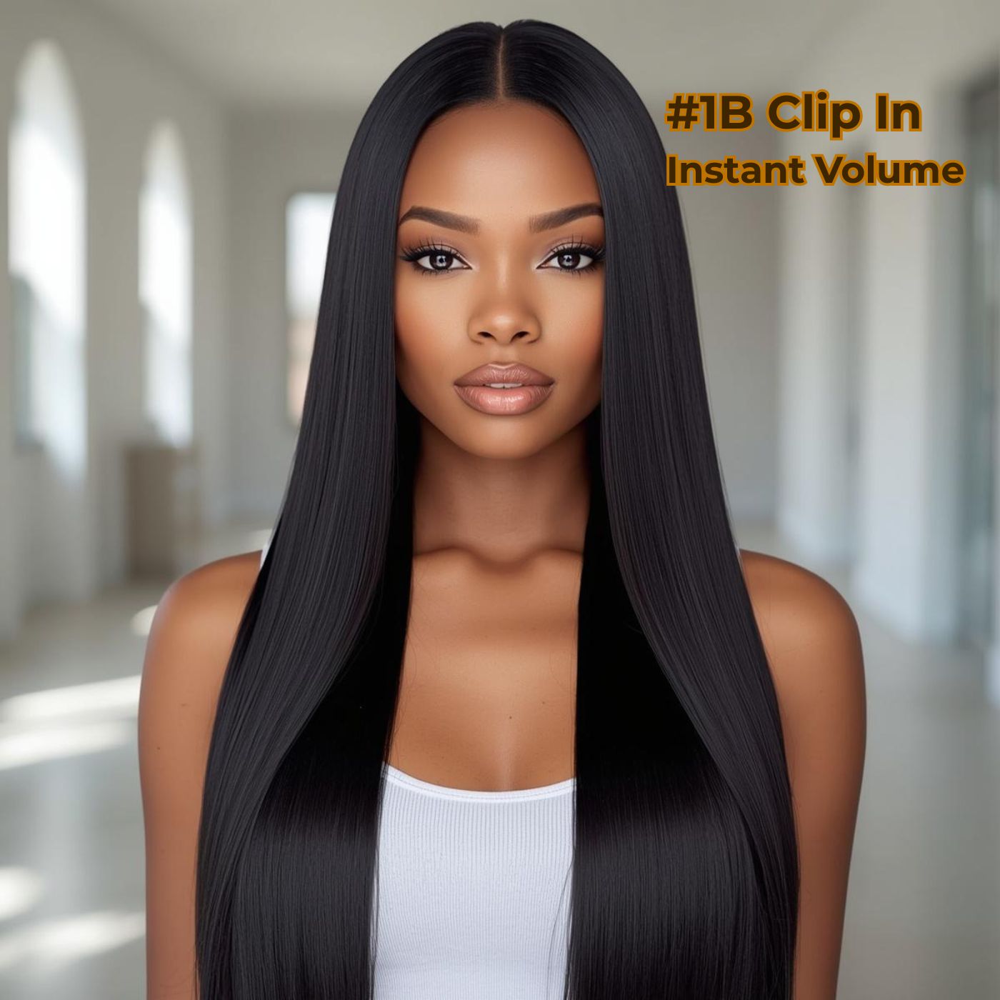 Natural Black #1B Clip-In Hair Extensions – 100% Remy Human Hair | 8pcs, 18 Clips | 100g/120g | 10’’–30’’ | Reusable
