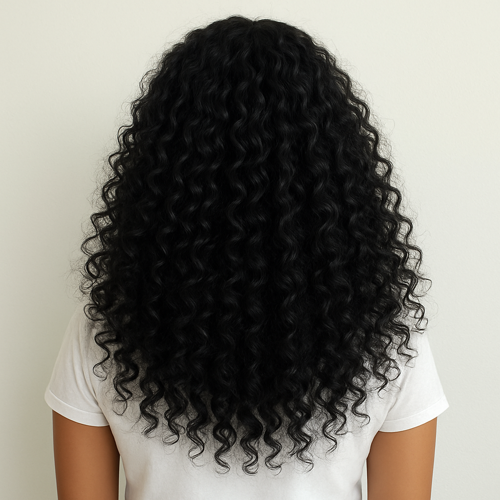 Natural Black #1B Natural Curly Tape-In Hair Extensions – 100% Remy Human Hair | 50g Pack | 10''–30'' | Reusable | Ships from Canada
