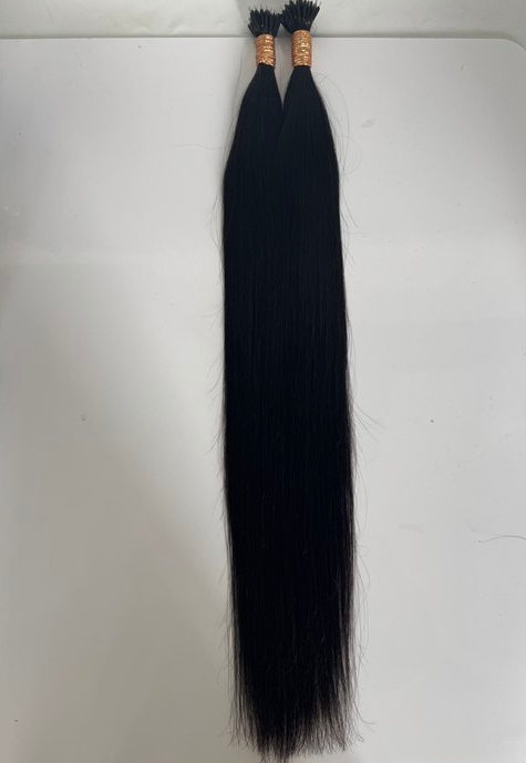 Natural Black #1B Straight Nano Beads Hair Extensions – 100% Remy Human Hair | 50g Pack (50 Strands) | Reusable | Ships from Canada
