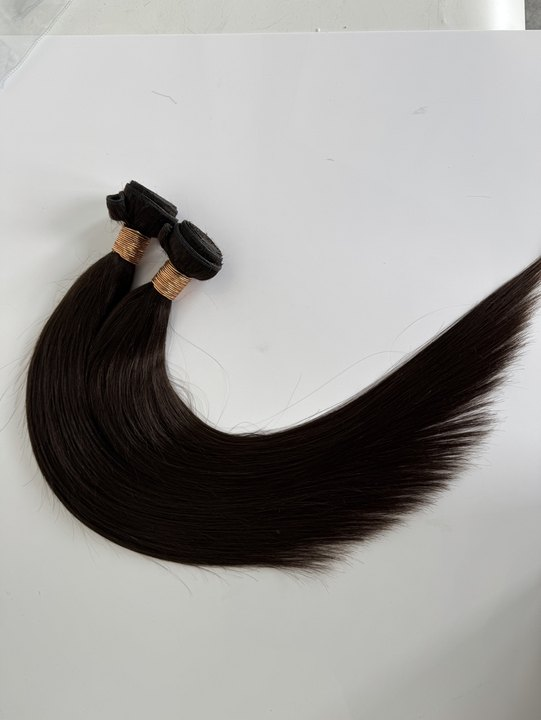 Deep Dark Brown #2 Straight Weft Hair Extensions – 100% Remy Human Hair | 100g Pack | 10''–30'' | Reusable | Ships from Canada