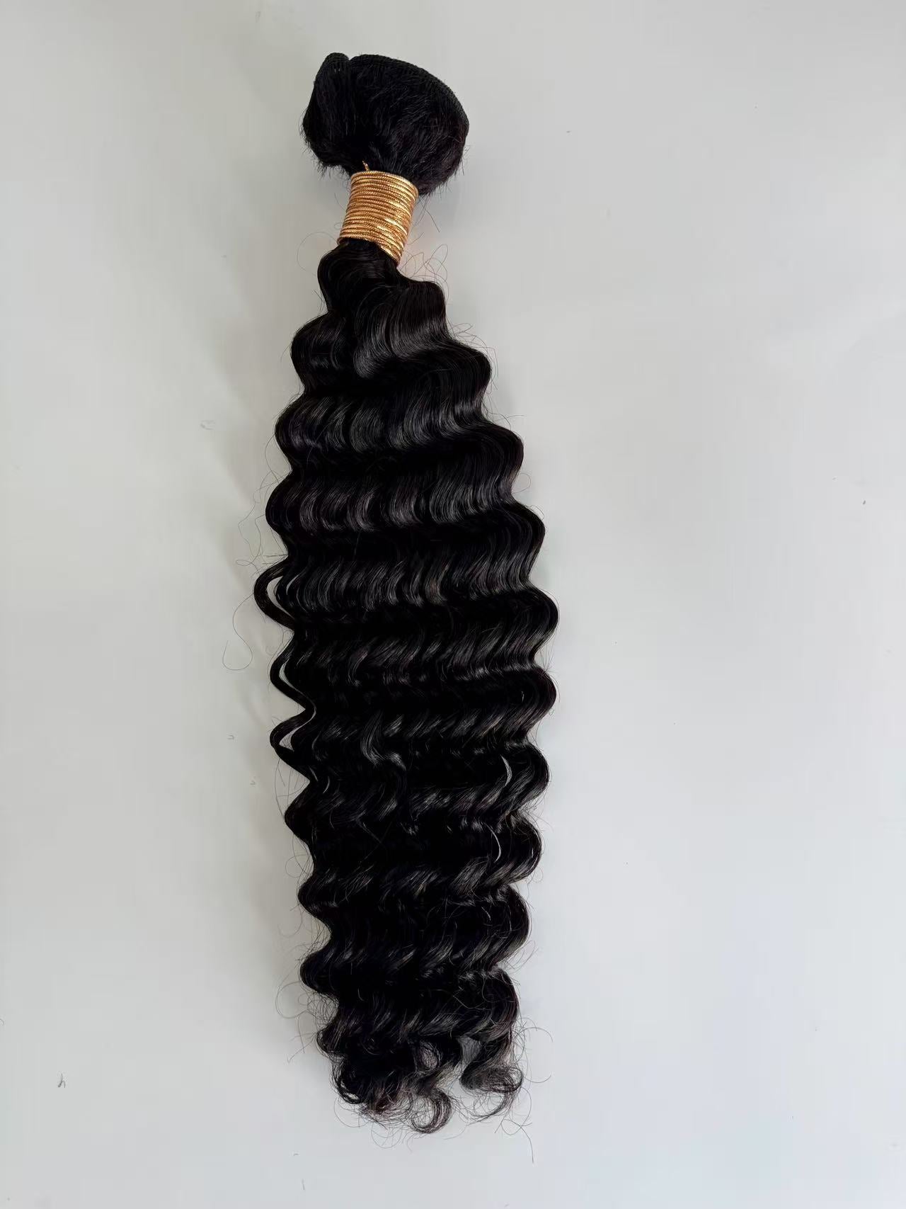 Natural Black #1B Weft Hair Extensions – Deep Curly | 100% Remy Human Hair | 100g Pack | 10''–30'' | Reusable | Ships from Canada
