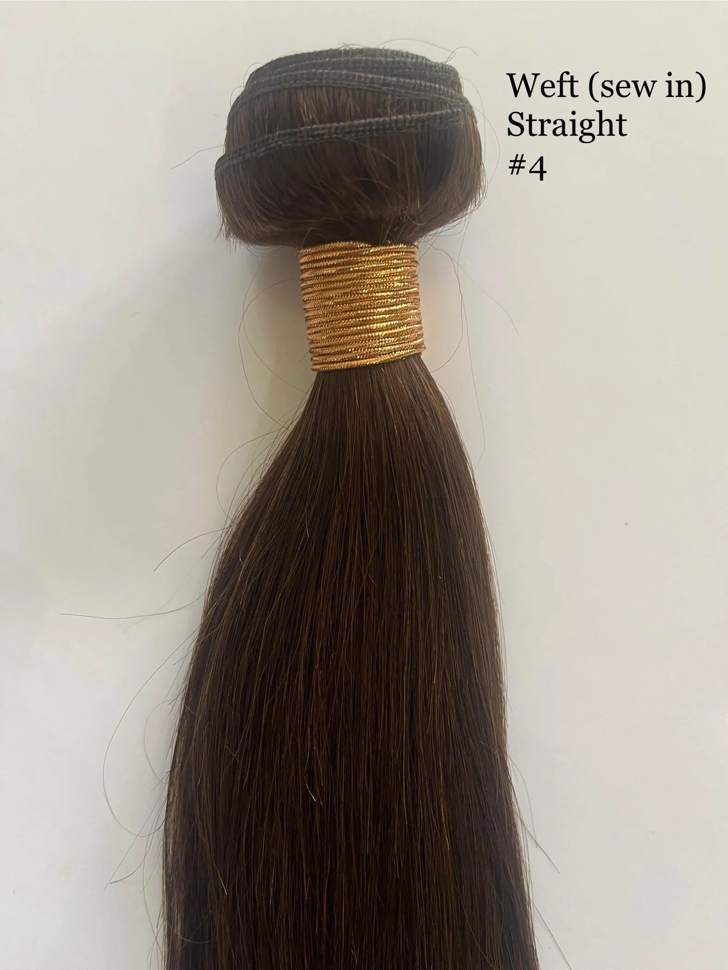 Dark Brown #4 Straight Weft Hair Extensions – 100% Remy Human Hair | 100g Pack | 10''–30'' | Reusable | Ships from Canada