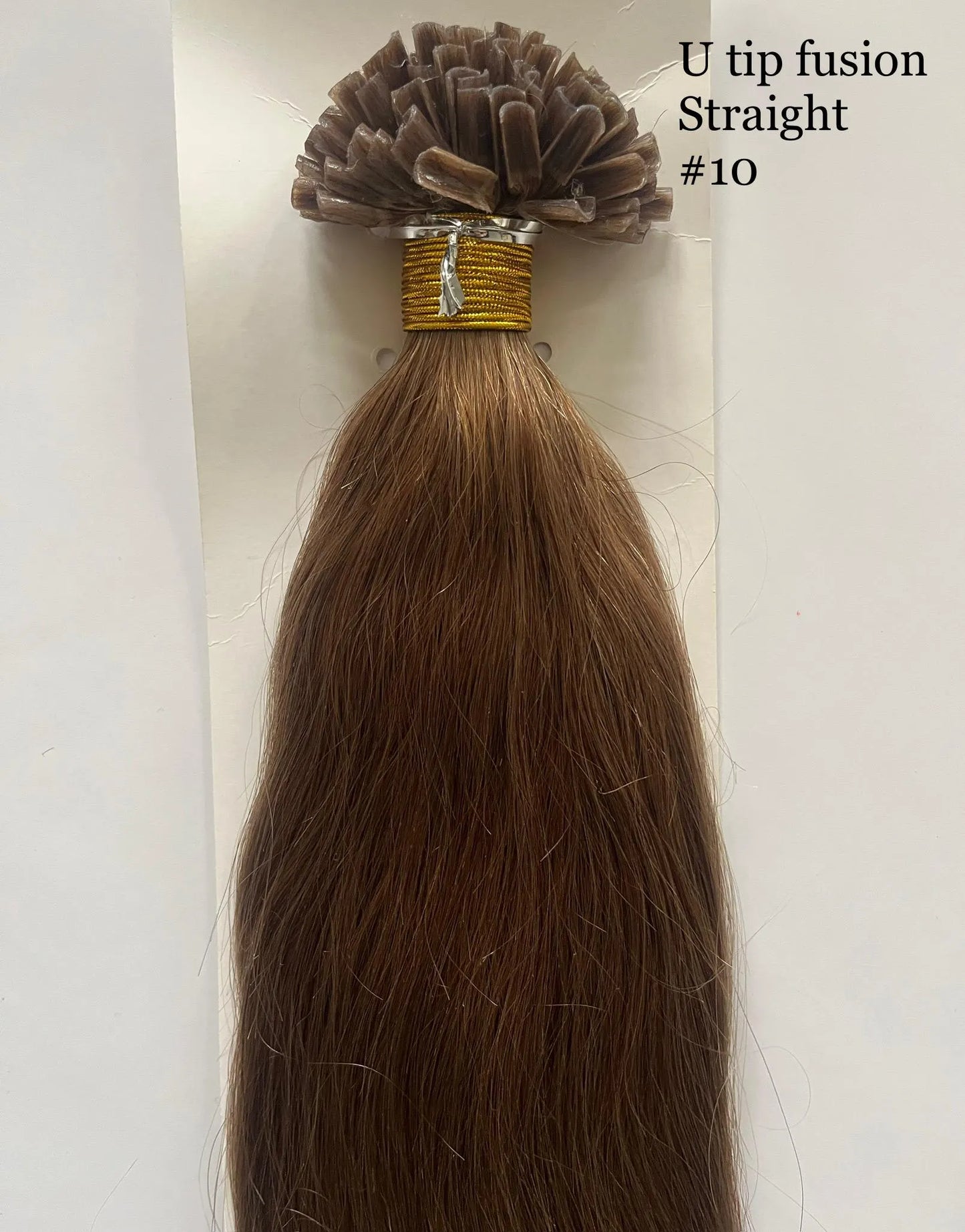 Medium Brown #10 Straight U Tip Fusion Hair Extensions – 100% Remy Human Hair | 100g Pack | 10''–30'' | Reusable | Ships from Canada
