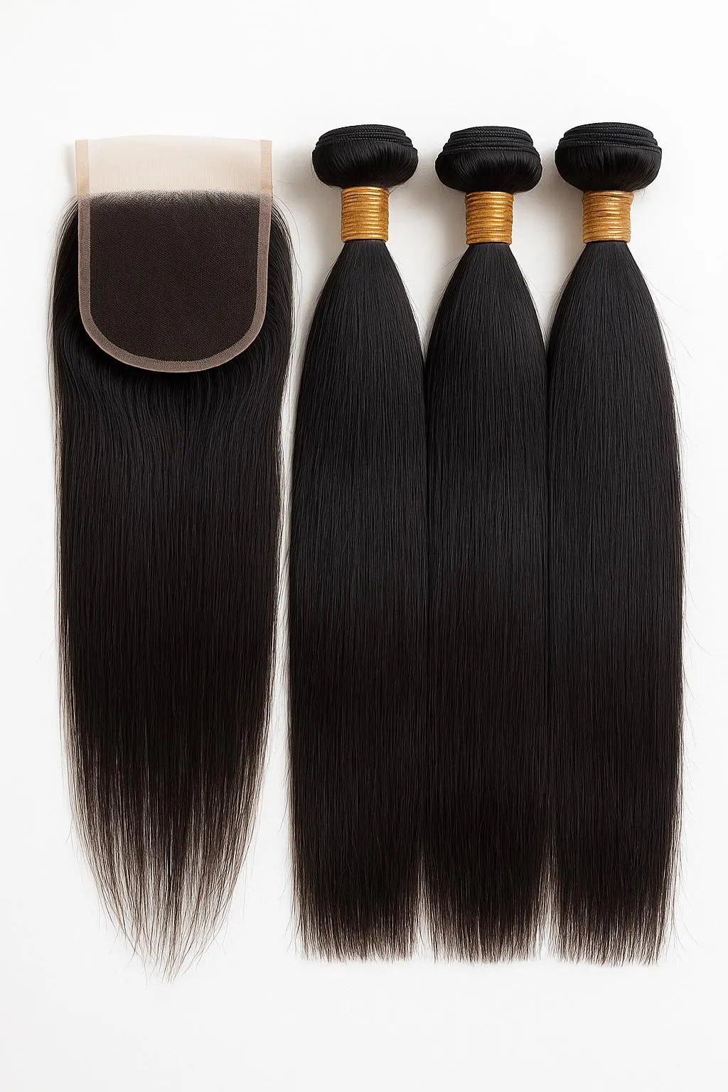 natural black 1b straight hair bundles with lace closure remy human hair CND Dream House